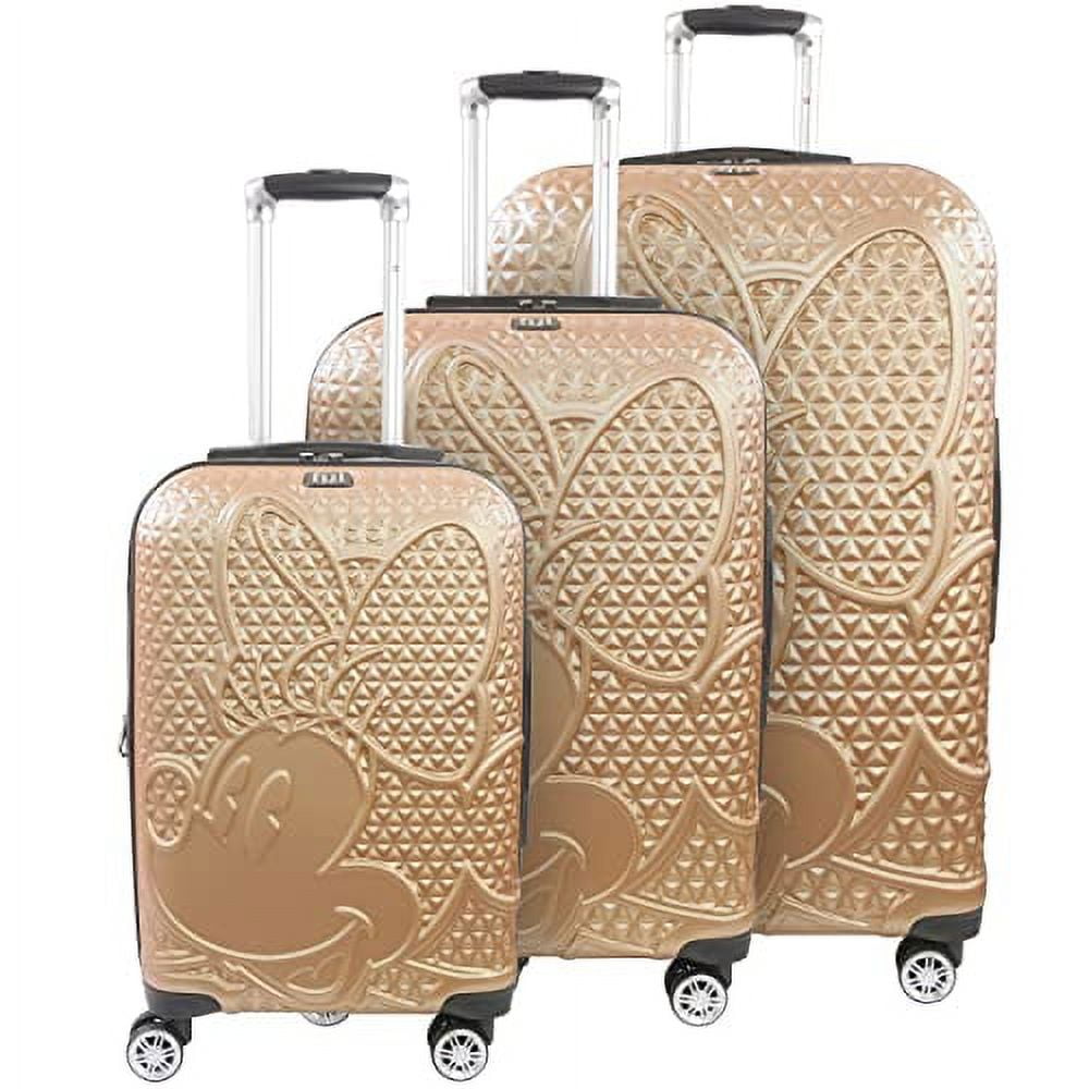 Disney Minnie Mouse Piece Rolling Luggage Set, Textured