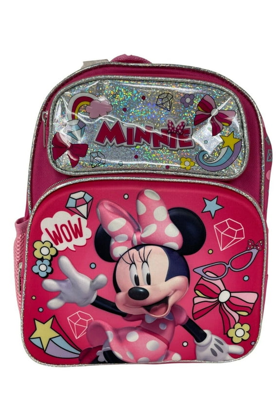 Disney Minnie Mouse 3D Face 12 Inches Toddler Backpack