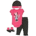 thumbnail image 1 of Disney Minnie Mouse 4 Piece Bodysuit and Pants Layette Set (Baby Girls), 1 of 4