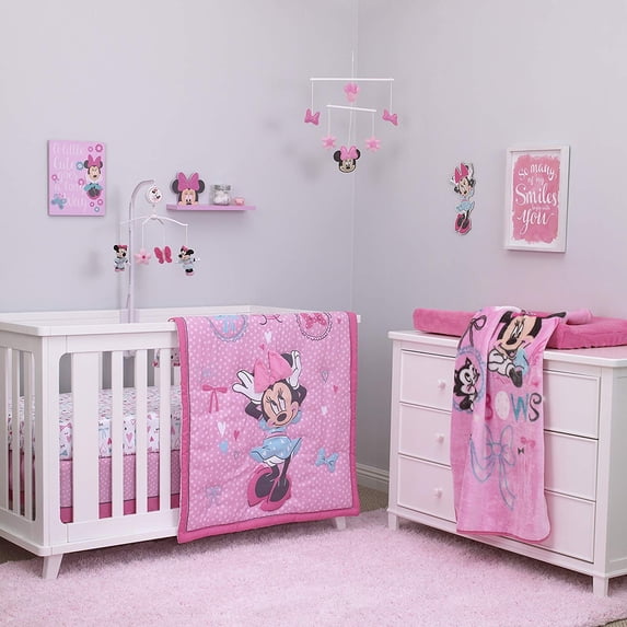 Disney Minnie Mouse 4PC Crib Bedding Set