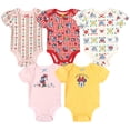thumbnail image 1 of Disney Minnie Mouse 5 Pack Ribbed Bodysuits Gingham Newborn to Infant, 1 of 5