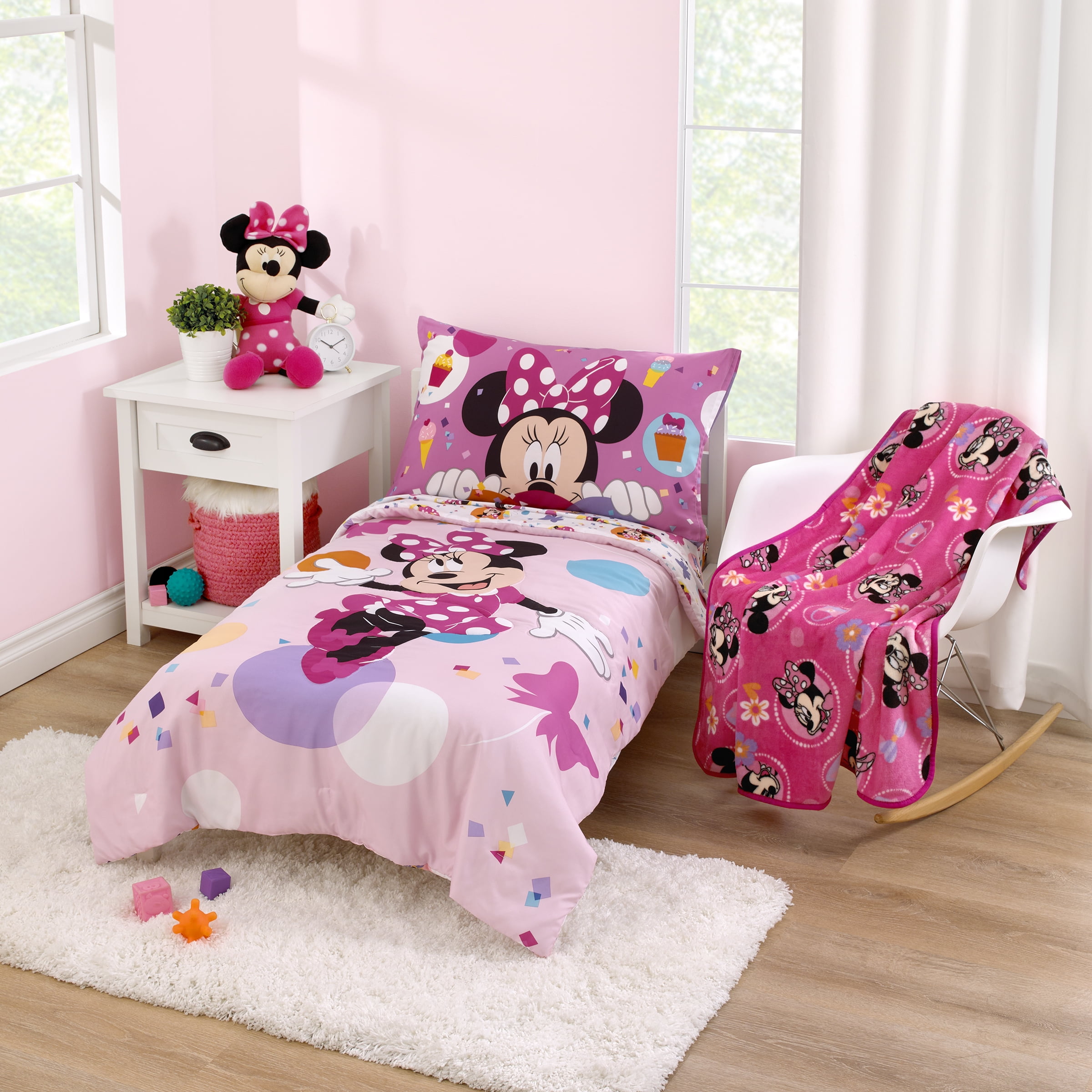 Disney Minnie Mouse 5 Piece Toddler Bedding Set Blanket Bundle Toddler Bed Girl Pink Polyester 03871c66 A356 43f3 8245 A13a2b792499.ac8bb72566d42ca8adfea09466000eb0 