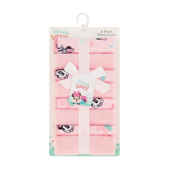 Disney Minnie Mouse 8 Pack Washcloth Set