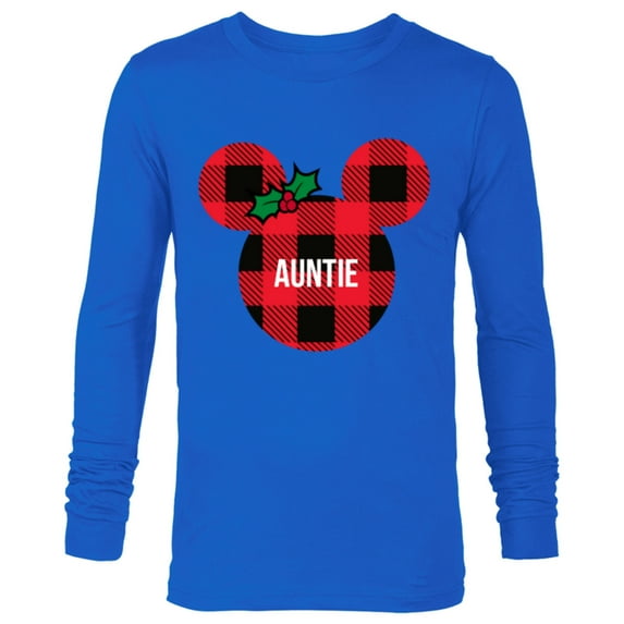 Disney Minnie Mouse AUNTIE Holiday Family - Long Sleeve T-Shirt for Men - Customized-Navy