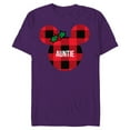 thumbnail image 1 of Disney Minnie Mouse AUNTIE Holiday Family - Short Sleeve Blended T-Shirt for Adults - Customized-Purple, 1 of 5