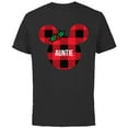 thumbnail image 1 of Disney Minnie Mouse AUNTIE Holiday Family - Short Sleeve Cotton T-Shirt for Adults - Customized-Black, 1 of 5