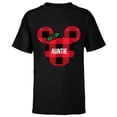 thumbnail image 1 of Disney Minnie Mouse AUNTIE Holiday Family - Short Sleeve T-Shirt for Kids - Customized-Black, 1 of 5