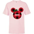 thumbnail image 1 of Disney Minnie Mouse AUNTIE Holiday Family - Short Sleeve T-Shirt for Kids - Customized-Soft Pink, 1 of 5
