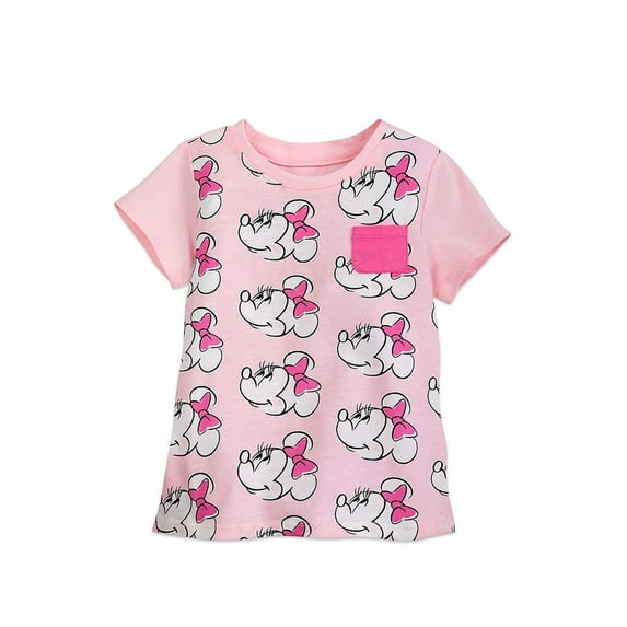 Disney Minnie Mouse Allover T-Shirt for Girls - Pink (Small Size 5/6)