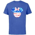 thumbnail image 1 of Disney Minnie Mouse American Flag Tie Dye - Short Sleeve Cotton T-Shirt for Adults - Customized-Royal Heather, 1 of 5