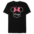 thumbnail image 1 of Disney Minnie Mouse Amiga Head Icon Magic Friend Spanish- Short Sleeve Blended T-Shirt for Adults - Customized-Black, 1 of 5
