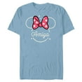 thumbnail image 1 of Disney Minnie Mouse Amiga Head Icon Magic Friend Spanish- Short Sleeve Blended T-Shirt for Adults - Customized-Ocean Blue, 1 of 5