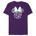 thumbnail image 1 of Disney Minnie Mouse April Birth Month Birthstone & Flowers - Short Sleeve Blended T-Shirt for Adults - Customized-Purple, 1 of 5