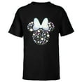 thumbnail image 1 of Disney Minnie Mouse April Birth Month Birthstone & Flowers - Short Sleeve T-Shirt for Kids - Customized-Black, 1 of 5