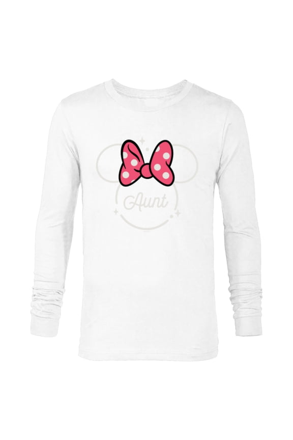 Minnie Mouse Aunt Family Head Icon Magic Mother’s Day - Long Sleeve T-Shirt for Men - Customized-White