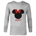thumbnail image 1 of Disney Minnie Mouse Aunt Family Red Bow Family Mother’s Day - Long Sleeve T-Shirt for Men - Customized-Athletic Heather, 1 of 5
