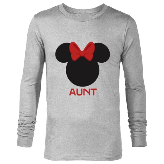Disney Minnie Mouse Aunt Family Red Bow Family Mother’s Day - Long Sleeve T-Shirt for Men - Customized-Athletic Heather