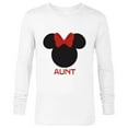 thumbnail image 1 of Disney Minnie Mouse Aunt Family Red Bow Family Mother’s Day - Long Sleeve T-Shirt for Men - Customized-White, 1 of 5