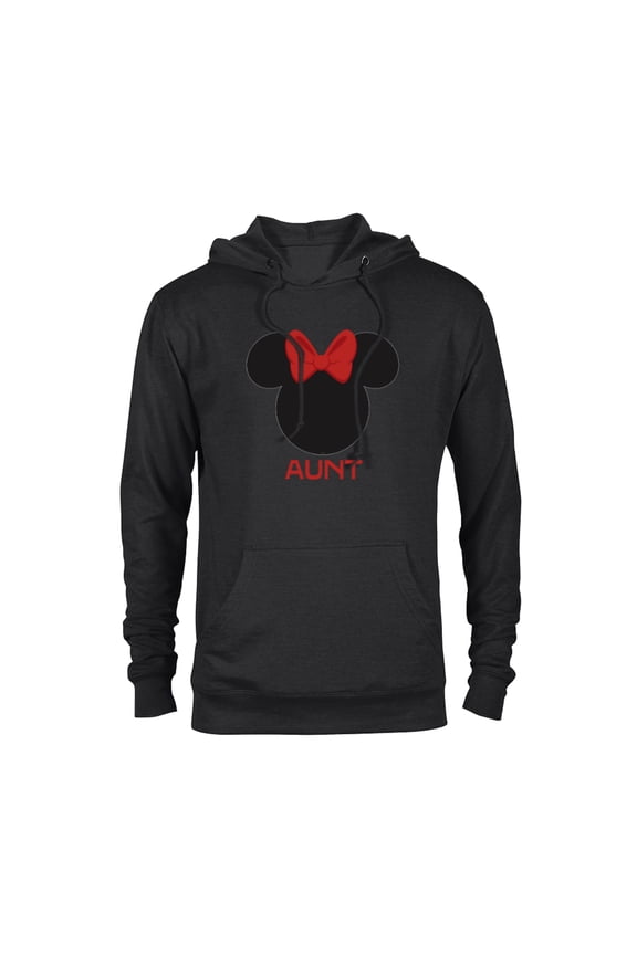 Minnie Mouse Aunt Family Red Bow Family Mother’s Day - Pullover Hoodie for Adults - Customized-Black