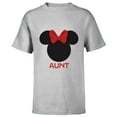 thumbnail image 1 of Disney Minnie Mouse Aunt Family Red Bow Family Mother’s Day - Short Sleeve T-Shirt for Kids - Customized-Athletic Heather, 1 of 5