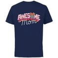 thumbnail image 1 of Disney Minnie Mouse Awesome Mom - Short Sleeve Cotton T-Shirt for Adults - Customized-Navy, 1 of 5