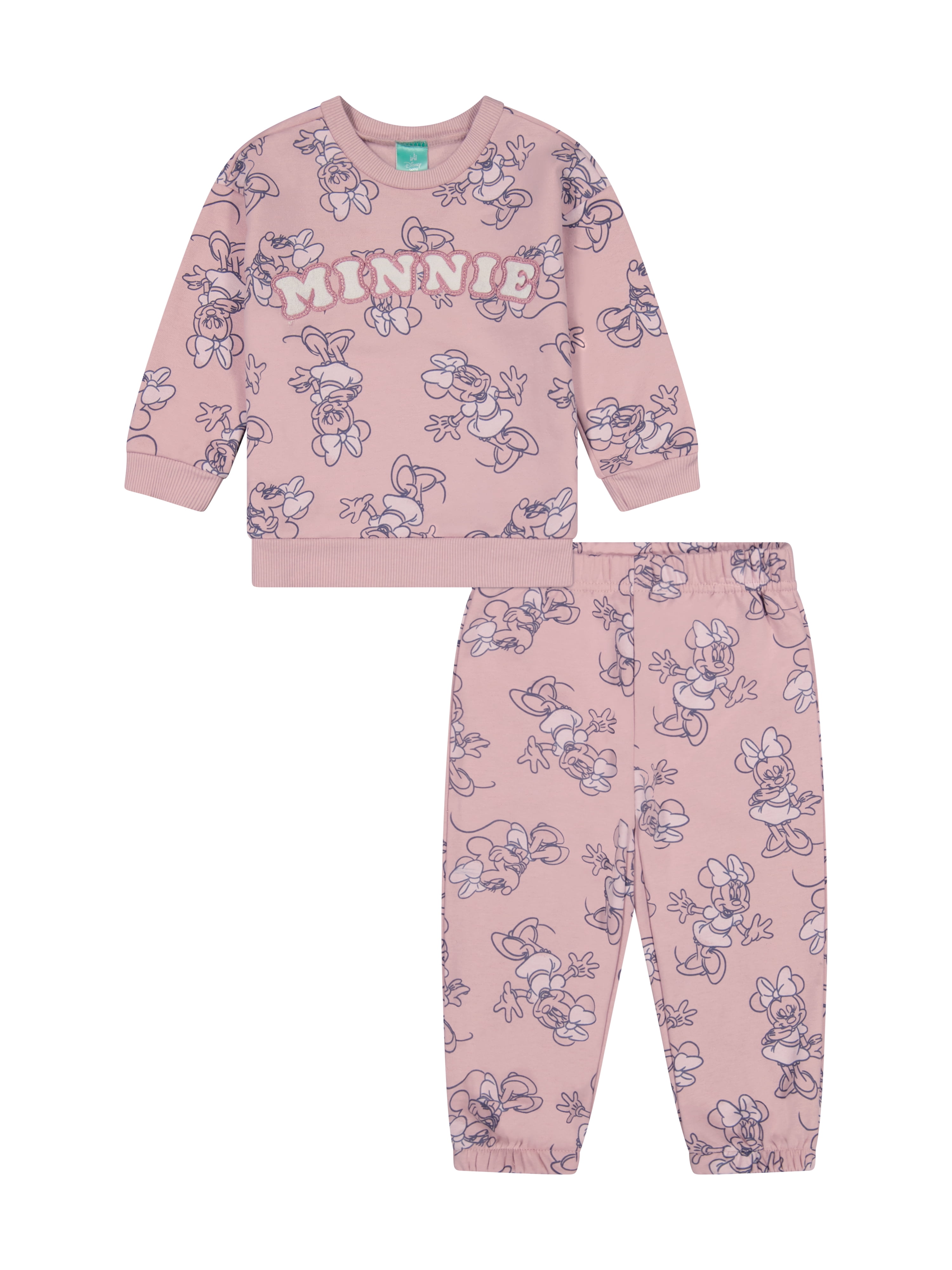 Disney Minnie Mouse Baby Girl Jogger Set, Sizes 0-9M