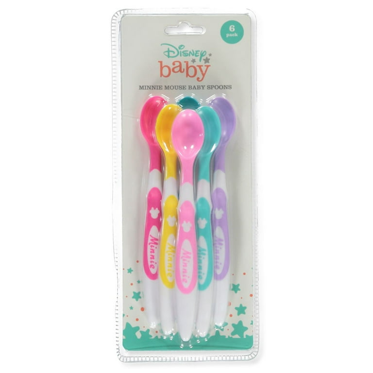 Disney Baby Girls' 6-Pack Minnie Mouse Spoon Set - Pink/Multi
