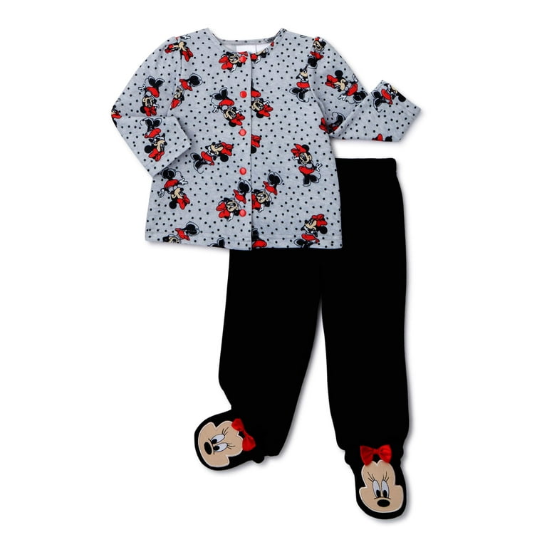 Disney Minnie Mouse Baby Girls Cardigan Jacket and Footed Pants