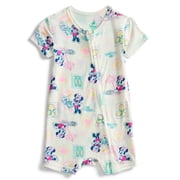 Disney Minnie Mouse Baby Girls Printed Viscose Romper Shortie, Sizes NB-24M