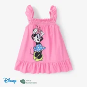 Disney Minnie Mouse Baby Girls Dresses Graphic Ruffled Sleeve Girls Outfits Clothes for Little Girls Sizes 3M-6T Pink