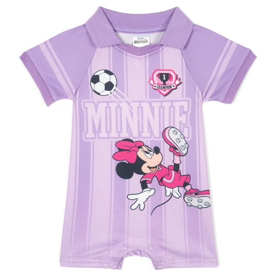 Disney Minnie Mouse Baby Girls' Athletic One Piece Romper Violet