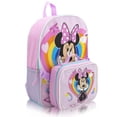 thumbnail image 1 of Disney Minnie Mouse Backpack with Lunch Box Set for Girls  15" School Bookbag & Insulated Lunch Bag with Rainbow Design  Pink Backpack Set  Ages 3+, 1 of 7
