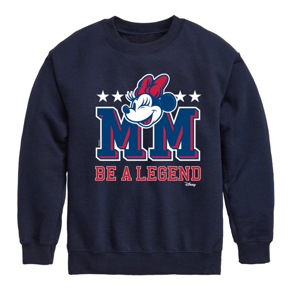 Disney - Minnie Mouse - Be A Legend - Youth Crewneck Fleece Sweatshirt