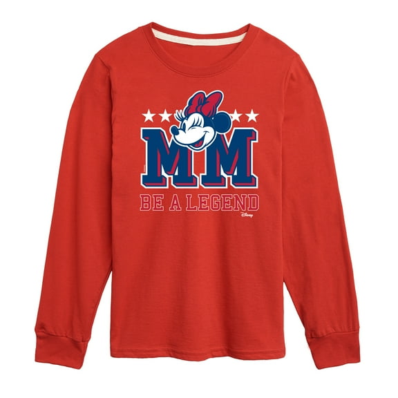 Disney - Minnie Mouse - Be A Legend - Youth Long Sleeve Graphic T-Shirt