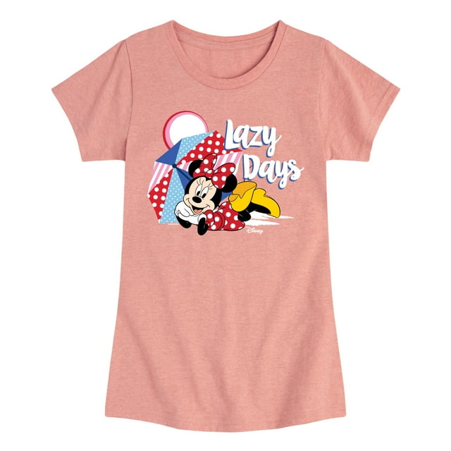 Disney - Minnie Mouse - Beach Day, Lazy Days - Toddler & Youth Girls Short Sleeve Graphic T-Shirt