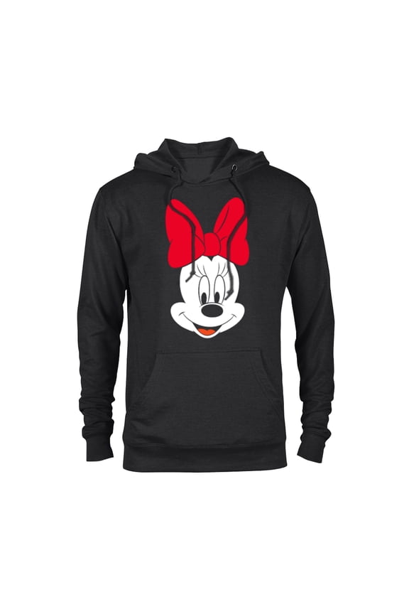 Minnie Mouse Big Face - Pullover Hoodie for Adults -Customized-Black