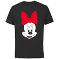 thumbnail image 1 of Disney Minnie Mouse Big Face - Short Sleeve Cotton T-Shirt for Adults -Customized-Black, 1 of 5