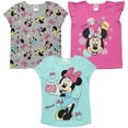 thumbnail image 1 of Disney Minnie Mouse Big Girls 3 Pack T-Shirts Toddler to Big Kid, 1 of 5