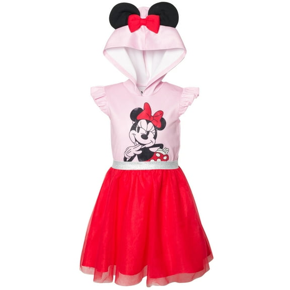 Disney Minnie Mouse Big Girls Mesh Cosplay Tulle Dress Little Kid to Big Kid