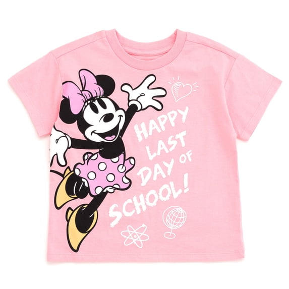 Disney Minnie Mouse Big Girls' Short Sleeve T-Shirt Bubblegum Pink