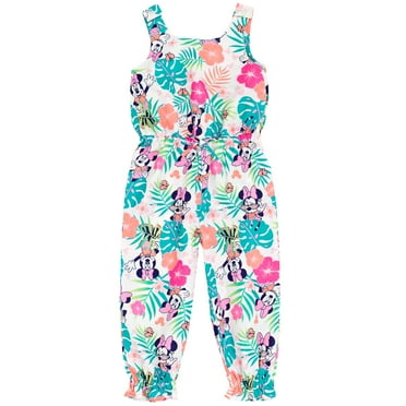 Disney Minnie Mouse Big Girls Sleeveless Romper Toddler to Big Kid