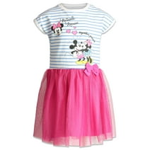 Disney Minnie Mouse Big Girls Tulle Dress Blue / Pink 8