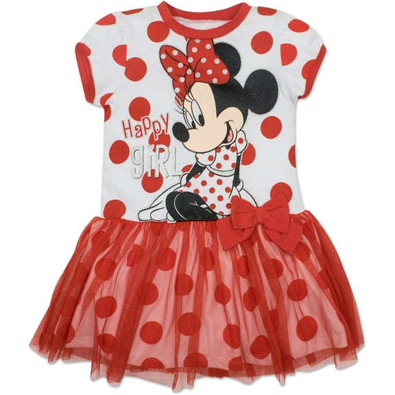 Disney Minnie Mouse Big Girls Tulle Dress Toddler to Big Kid