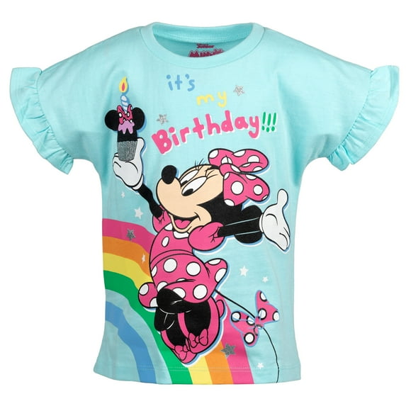 Disney Minnie Mouse Birthday Big Girls T-Shirt Toddler to Big Kid