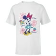 thumbnail image 1 of Disney Minnie Mouse Birthday Doodles One Year Cuter - Short Sleeve T-Shirt for Kids - Customized-White, 1 of 5