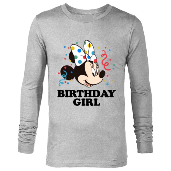 Disney Minnie Mouse Birthday Girl - Long Sleeve T-Shirt for Men -Customized-Athletic Heather