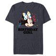 thumbnail image 1 of Disney Minnie Mouse Birthday Girl - Short Sleeve Blended T-Shirt for Adults -Customized-Navy Heather, 1 of 5