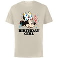 thumbnail image 1 of Disney Minnie Mouse Birthday Girl - Short Sleeve Cotton T-Shirt for Adults -Customized-Natural, 1 of 5