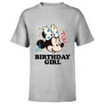 thumbnail image 1 of Disney Minnie Mouse Birthday Girl - Short Sleeve T-Shirt for Kids -Customized-Athletic Heather, 1 of 5