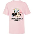 thumbnail image 1 of Disney Minnie Mouse Birthday Girl - Short Sleeve T-Shirt for Kids -Customized-Soft Pink, 1 of 5
